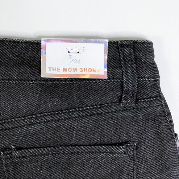 Tinseltown Star Print Distressed High Rise Mom Shorts Black Jean size 7/ 28 NWT - Picture 5 of 8